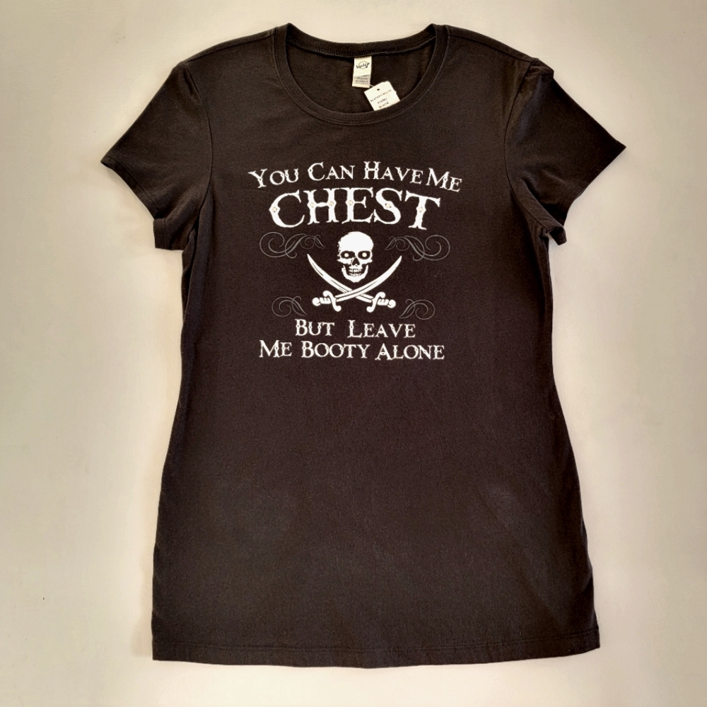 KAVIO ♡ NWT Black|White YOU CAN HAVE ME CHEST BUT LEAVE ME BOOTY ALONE Top XL\M